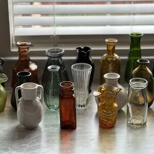 Assorted Decorative Glass Vases